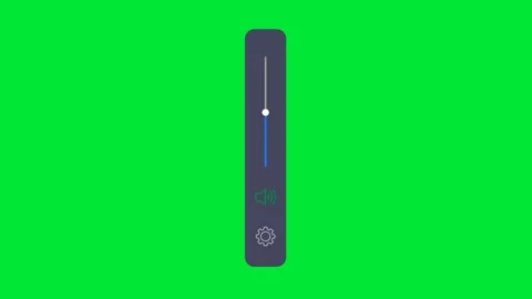 Mobile Volume up down Slider Bar animation Green screen. Sound volume level.. Stock Footage 271079481