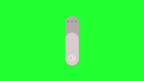 Mobile Volume up Slider bar icon Animation Isolated on green background Stock-Footage 320948282