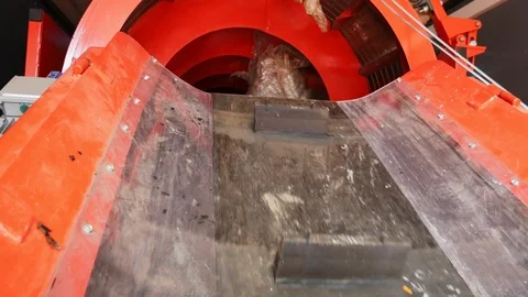 Mobile waste processing plant. Shipping tape Stock Footage 107988768