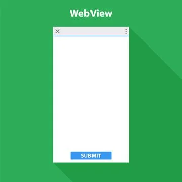Mobile web browser view form for web application. Blank template with long sh Stock Illustration