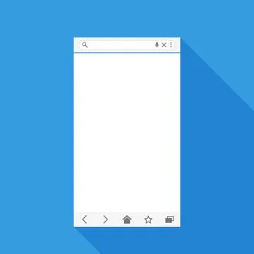Mobile web browser view form for web application. Blank template with long sh Stock Illustration