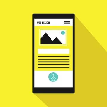 Mobile Web Design And Development Stock Illustration