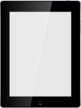 Mobile website mockup; learning through tablet; ipad pro; discussing, screen; Stock Photos