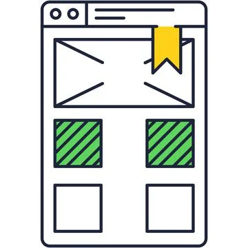 Mobile website software develop web design icon Stock Illustration