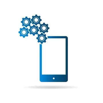 Mobile wifi on logo Stock Illustration