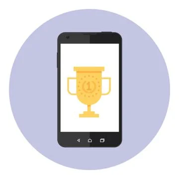 Mobile Winner Cup Stock Illustration