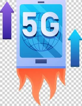 Mobile wireless 5th generation technology icon element illustration. Stock Illustration