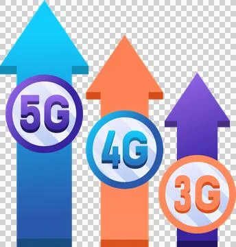 Mobile wireless 5th generation technology icon element illustration. Stock Illustration