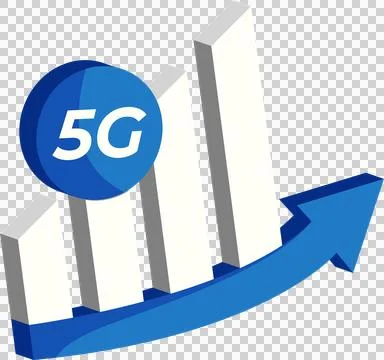 Mobile wireless 5th generation technology icon element illustration. Stock Illustration