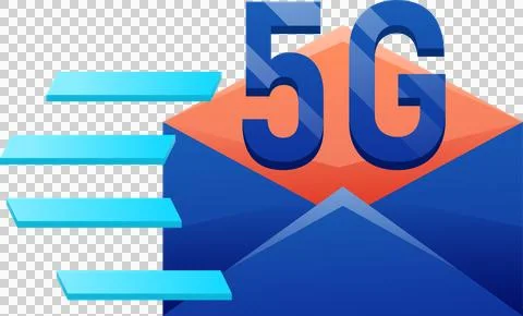 Mobile wireless 5th generation technology icon element illustration. Stock Illustration