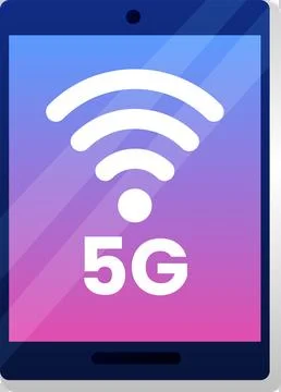 Mobile wireless 5th generation technology icon element illustration. Stock Illustration