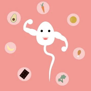 MobileFood for Sperm Stock Illustration