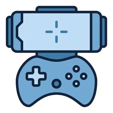 Mobilephone Game Controller vector Phone Gamepad colored icon or sign 스톡 일러스트