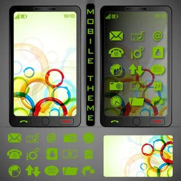Mobilephone Theme Stock Illustration