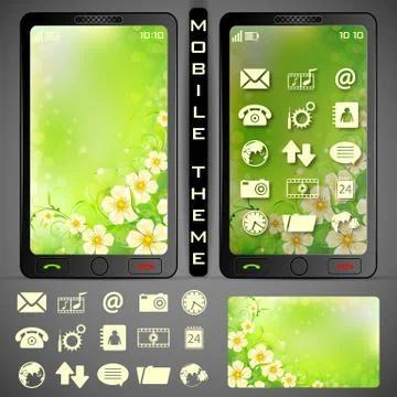 Mobilephone Theme Stock-Illustration