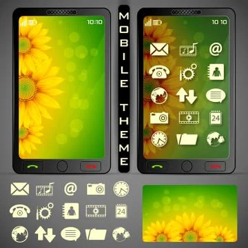 Mobilephone Theme Illustrazione stock