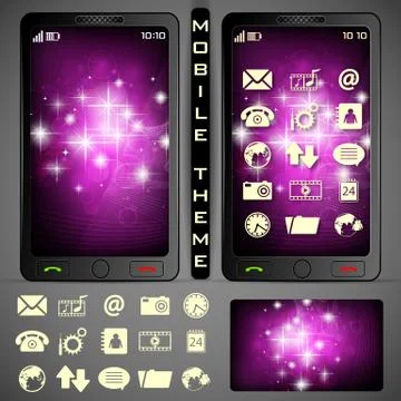 Mobilephone Theme Stock Illustration