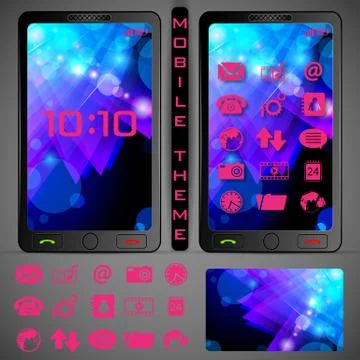 Mobilephone Theme Stock Illustration