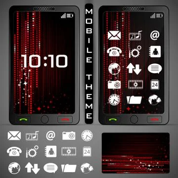 Mobilephone Theme Illustrazione stock