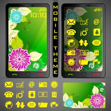 Mobilephone Theme Illustrazione stock