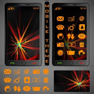 Mobilephone Theme Illustrazione stock