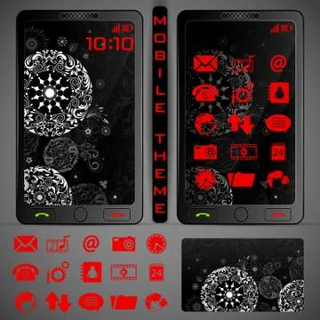 Mobilephone Theme Stock Illustration