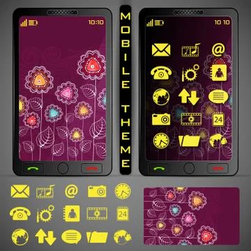 Mobilephone Theme Stock-Illustration