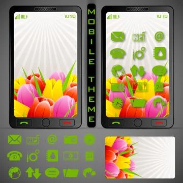 Mobilephone Theme Stock Illustration