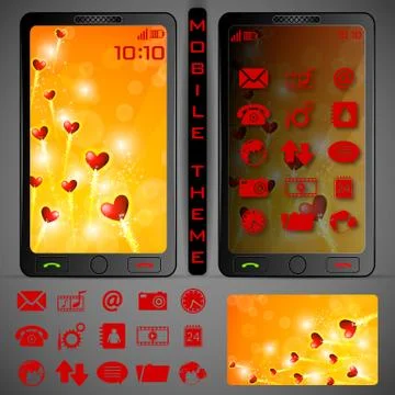 Mobilephone Theme Stock Illustration