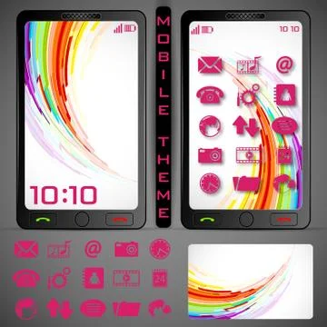 Mobilephone Theme Illustrazione stock