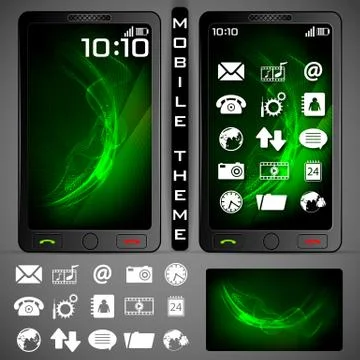 Mobilephone Theme Illustrazione stock