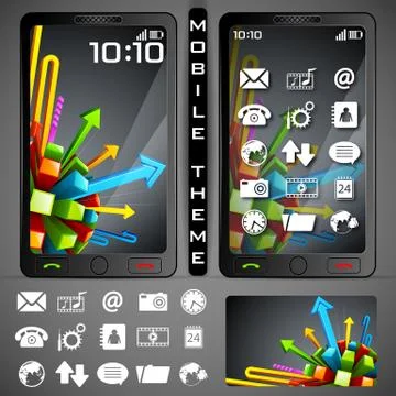Mobilephone Theme Stock Illustration