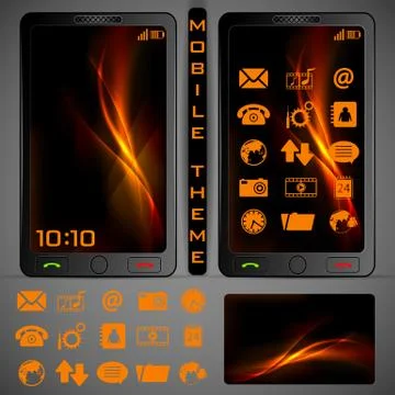 Mobilephone Theme Stock Illustration