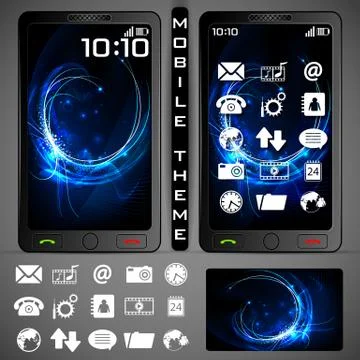 Mobilephone Theme Stock Illustration