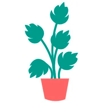 MobilePicture of a flowerpot on a white background. Vector illustration Stock-Illustration