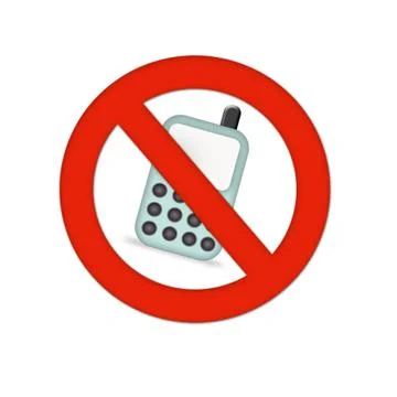 Mobiles not allowed Stock Illustration