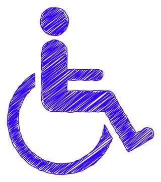 Mobility accessibility sign A scribble image of a mobility accessibility s... Stock Photos
