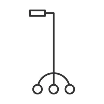 Mobility aid device for physically disabled, world disability day, linear icon Stock Illustration