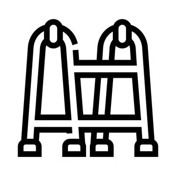 Mobility aid supporting elderly and people with disabilities Stock Illustration