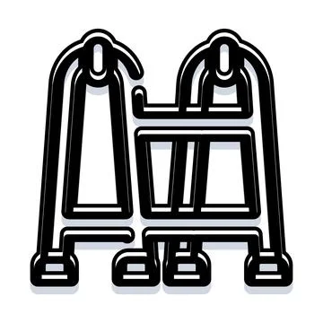 Mobility aid walker providing support and accessibility Stock Illustration