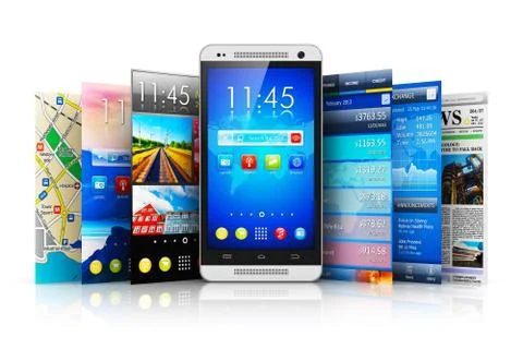 Mobility and applications concept Illustrazione stock