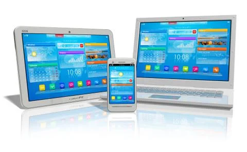 Mobility and cloud computing concept 스톡 일러스트