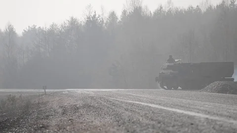 Mobility Artillery Rocket System. goes on the road Stock Footage 121796035