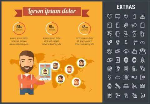 Mobility infographic template, elements and icons. 스톡 일러스트