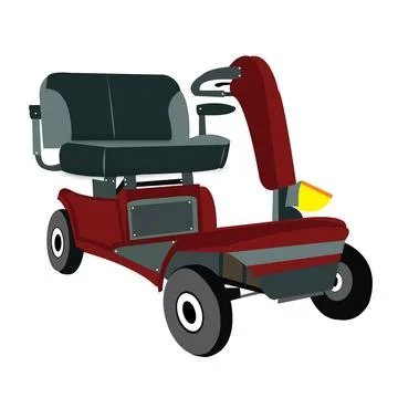 Mobility scooter vector image. Ilustración de archivo