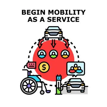 Mobility as a service concept vector illustration Stock Illustration