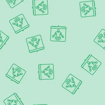 Mobility training calendar line seamless pattern Stock Illustration