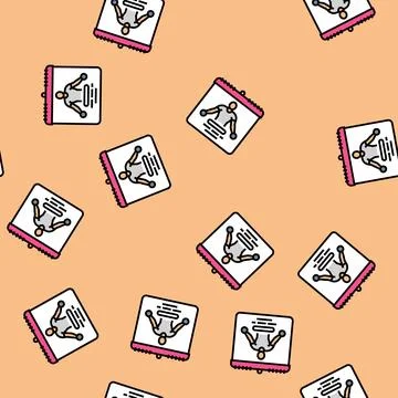 Mobility training calendar vector seamless pattern Illustrazione stock