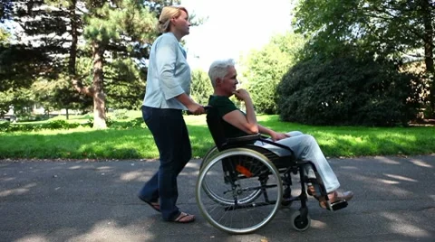 Mobility with wheelchair Video stock 8653623