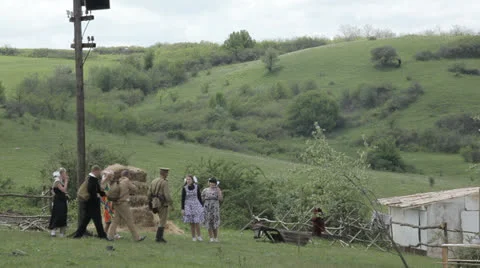 Mobilization, beginning of the war. Editorial Stock Footage 25862962